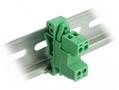 DELOCK Terminal Block Set for DIN Rail 2 pin with pitch 5.08 mm angled
