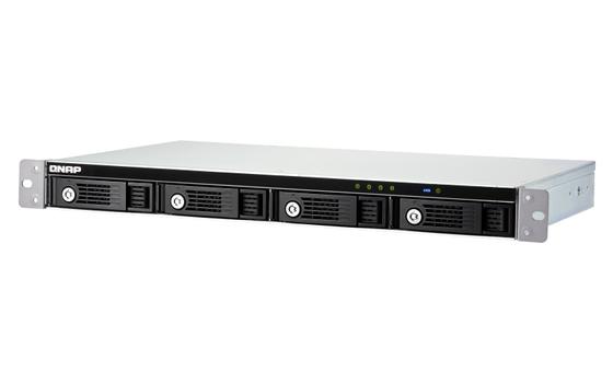 QNAP 4-bay 1U 12 short-depth rackmount 3.5in SATA HDD USB 3.0 type-C hardware RAID external enclosure (TR-004U)