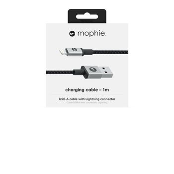 MOPHIE CHARGE AND SYNC CABLE-USB-A TO LIGHTNING 1M, BLACK (409903214)