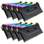 CORSAIR DDR4 3200MHz 256GB 8x32GB DIMM Unbuffered 16-20-20-38 XMP 2.0 VENGEANCE RGB PRO black Heatspreader Black PCB 1.35V