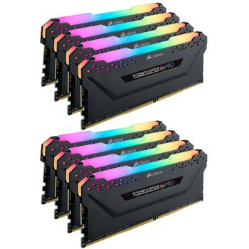CORSAIR Vengeance RGB PRO 256GB (8x32GB) DDR4 3000MHz (PC4-24000)C16 Desktop memory  Black (CMW256GX4M8D3000C16)