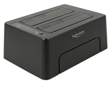 DELOCK USB Type-Câ?¢ 3.1 Docking Station for 2 x SATA HDD / SSD with Clone Function (63957)