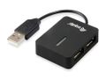 EQUIP USB-Hub 4Port Reise-USB Hub, schwarz