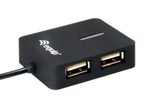EQUIP USB-Hub 4Port Reise-USB Hub, schwarz (128952)