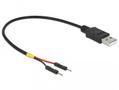 DELOCK USB Power Type-A to 2 x pin header male separate power 20 cm