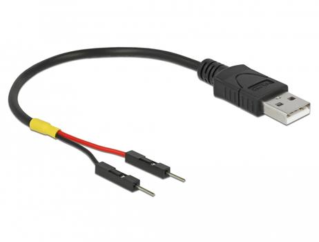DELOCK USB Power Type-A to 2 x pin header male separate power 10 cm (85400)