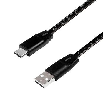 LOGILINK - USB-A 2.0 cable USB-A male to USB-C male, black, 1m (CU0157)