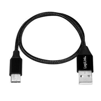 LOGILINK - USB-A 2.0 cable to micro-USB male, 0.3m (CU0143)