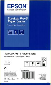 EPSON SureLab Pro-S Paper Luster  BP 6"x65m 2 rolls (C13S450066BP)