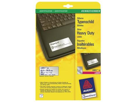AVERY laser-etik. (L6011-20)