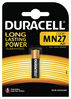 DURACELL Security MN27 Battery, 1pk (923355)