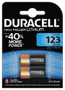 DURACELL Ultra Photo 123 Batteries,  2pk