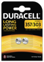 DURACELL Electronics D357/303 Batteries,  2pk