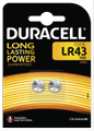 DURACELL LR43 Batteries, 2pk