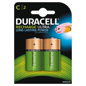 DURACELL Recharge Ultra C 3000mAh Batteries,  2pk (955981)