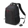 DICOTA A - Notebook carrying backpack - 15.6" - black - with wireless optical mouse (D31719)