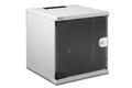 DIGITUS Wandschrank 6HE 254mm (10), grau,Glastür, Compact
