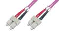 DIGITUS FO Cable 50/125µ. OM4. SC/SC. Purple 1.0m