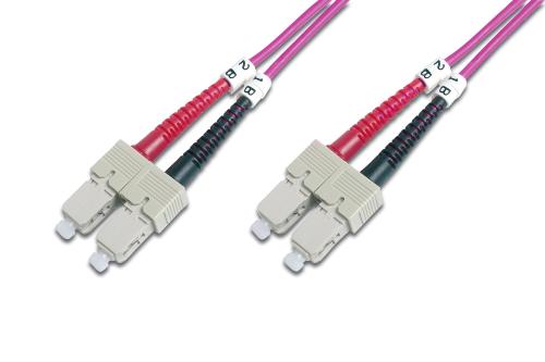 DIGITUS FO Cable 50/125µ. OM4. SC/SC. Purple 1.0m (DK-2522-01-4)