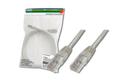 DIGITUS U-UTP PatchCord Cat5e. CU. Grey. 0.25m Factory Sealed (DK-1511-0025)