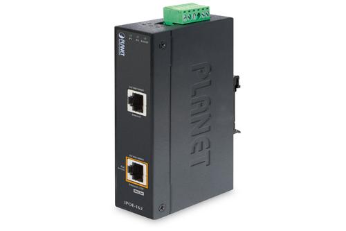 PLANET PoE Injector  1-port Gigabit PoE+ IEEE802.3at High Power Industriell IP30 (IPOE-162)