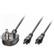 LINDY Y-Power Cable G (UK) to 2x C5. Black. 2.5m Factory Sealed