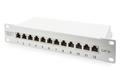 DIGITUS 10" PatchPanel. Cat6a. 12 Port. STP. Grey