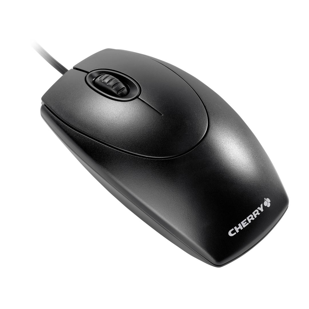 Cherry - OPTICAL MOUSE W/ SCROLL WHEEL PS2/USB BUSINESS STD DESIGN BLACK