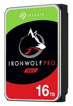 SEAGATE Ironwolf PRO Enterprise NAS HDD 16TB 7200rpm 6Gb/s SATA 256MBcache 3.5inch 24x7 for NAS and RAID Rackmount systems BLK (ST16000NE000)