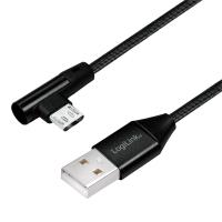 LOGILINK - USB 2.0 to micro-USB (90? angled) male, 0.3m (CU0141)