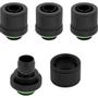 CORSAIR Hydro X Fitting Softline XF Compression 10/13mm, Fittings 4-Pack, Black (CX-9051002-WW)