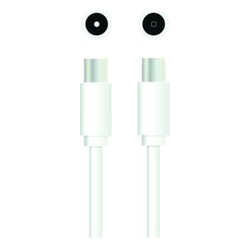 Qnect Antenna Cable Classa Male Female Ferrite 2m White Licotronic