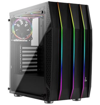 AEROCOOL Klaw, Midi-Tower,  PC, Acrylonitrilbutadienstyren,  SPCC, ATX, Micro-ATX, Mini-ITX,  Sort, Spil (ACCM-PB13033.11)