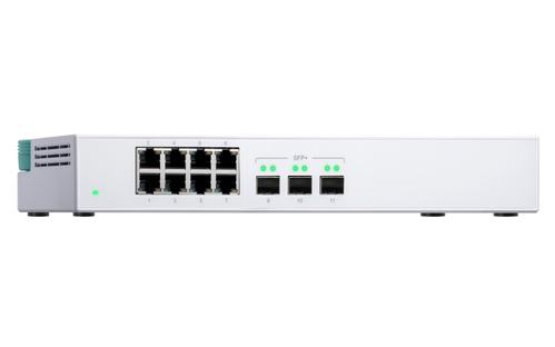 QNAP QSW-308S SWITCH 8PORT 1GBPS 3PORT SFP+ UNMANAGED SWITCH PERP (QSW-308S)