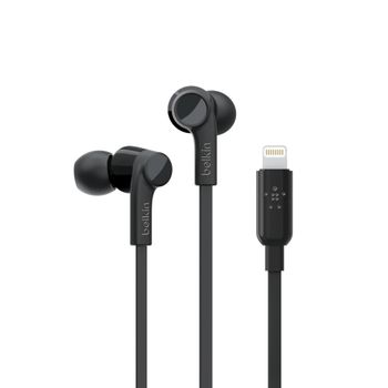 BELKIN Bedraad Koptelefoon Onder het oor Lightning Met microfoon Stereo Zwart (G3H0001BTBLK)