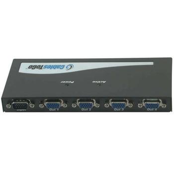 C2G 4-Port UXGA Monitor Splitter/ Extender (Male Input) - Linjedelare för video - skrivbordsmodell (89013)