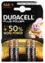DURACELL Dura + Power (Blis.)       LR03 AAA  4er - (Fjernlager - levering  2-4 døgn!!)