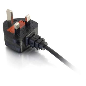 C2G Non-Polarised Power Cord - Strömkabel - power IEC 60320 C7 till BS 1363 (hane) - AC 250 V - 2 m - formpressad - svart - Storbritannien (80612)