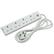 LINDY Power Strip 6-way Type G (UK) outlet. White Factory Sealed