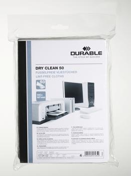 DURABLE DRY CLEAN 50 Reinigungstücher 50 Stück weiß (573402)