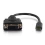 C2G G HDMI Mini to Single Link DVI-D Adapter Converter Dongle - Adapter - single link - DVI-D female to 19 pin mini HDMI Type C male - 20.3 cm - double shielded - black (80505)