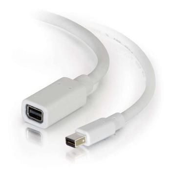 C2G 2m Mini DisplayPort Extension Cable M/F - White - DisplayPort-förlängningskabel - Mini DisplayPort (hona) till Mini DisplayPort (hane) - 2 m - vit (84414)