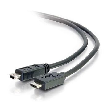 C2G G 1m USB 2.0 USB Type C to USB Mini B Cable M/M - USB C Cable Black - USB cable - mini-USB Type B (M) to 24 pin USB-C (M) - USB 2.0 - 1 m - black (88854)