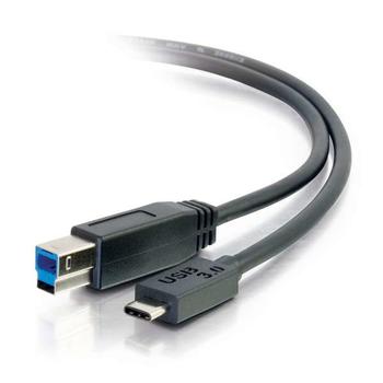 C2G 1m USB 3.1 Gen 1 USB Type C to USB B Cable M/M - USB C Cable Black - USB-kabel - USB Type B (hane) till 24 pin USB-C (hane) - USB 3.1 - 1 m - svart (88865)