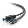 C2G 2m USB 3.1 Gen 1 USB Type C to USB B Cable M/M - USB C Cable Black - USB-kabel - USB Type B (hane) till 24 pin USB-C (hane) - USB 3.1 - 2 m - svart (88866)