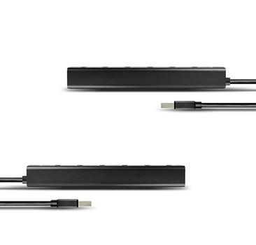 AXAGON 7x USB3.0 ALU Charging Hub Incl. AC Adapter Factory Sealed (HUE-SA7BP)