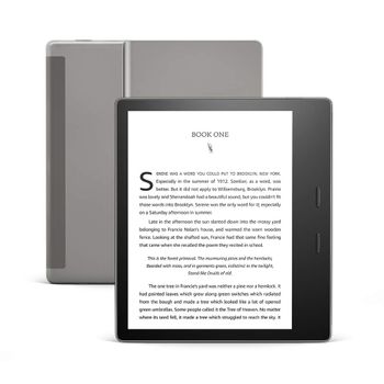 Amazon Kindle Oasis 2019 vanntett 8GB, 7" lesebrett med touch, innebygd lys, 300ppi, Wi-Fi, Bluetooth, IPX8, grafitt