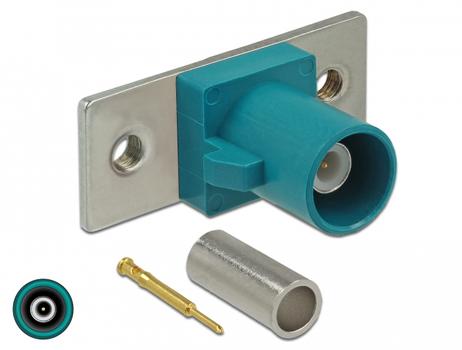 DELOCK FAKRA Z plug spring pin for crimping 2 prepunched holes (89796)