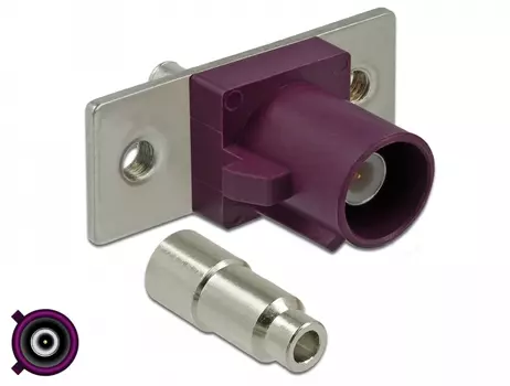 DELOCK FAKRA D plug spring pin for soldering 2 prepunched holes (89819)