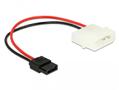 DELOCK Power Cable Molex 4 pin plug to Slim SATA 6 pin receptacle 15 cm